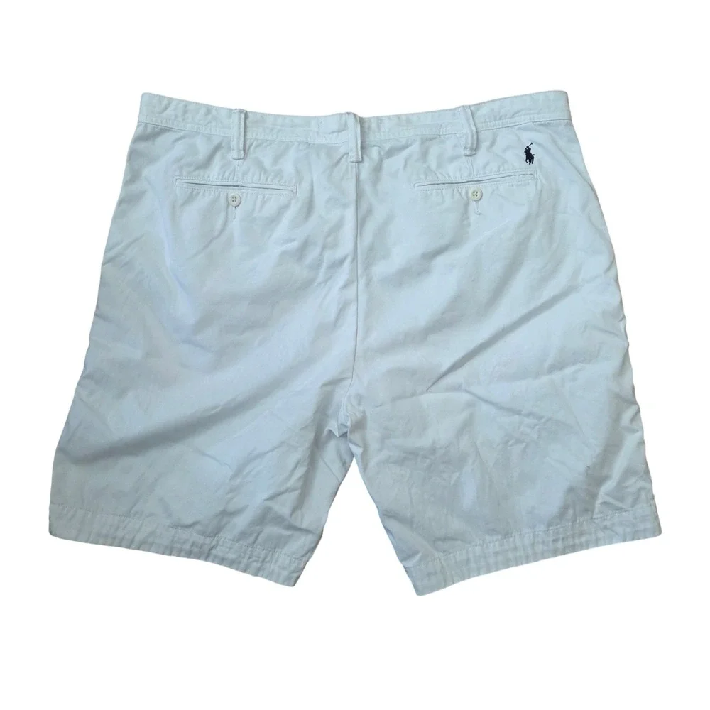 Polo Ralph Lauren Mens‎ White Relaxed Fit Chino Shorts Size 40 Cotton Twill